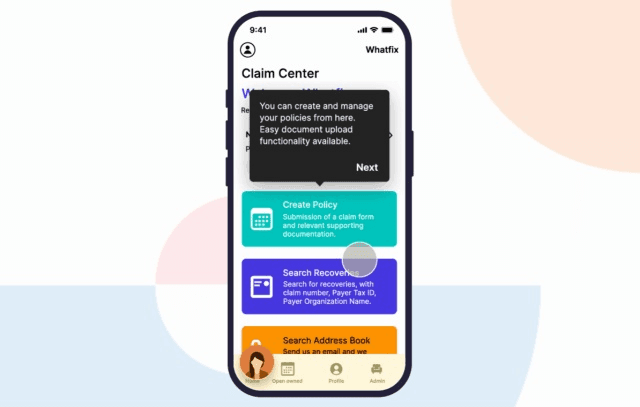 Contextual guidance in Whatfix Mobile.