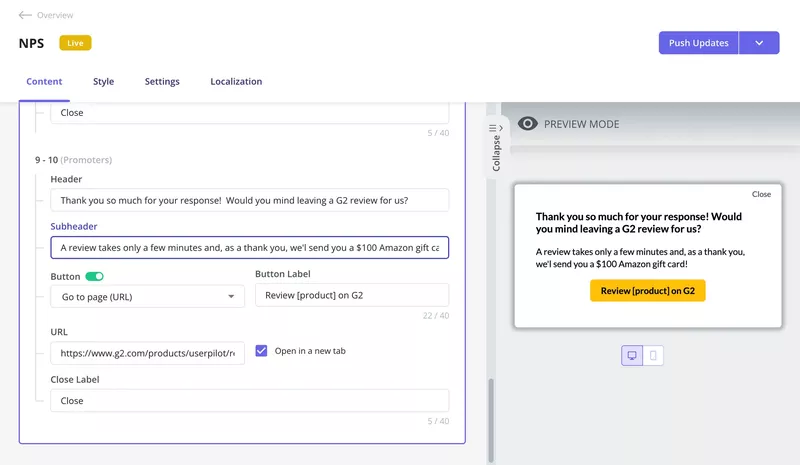 userpilot NPS