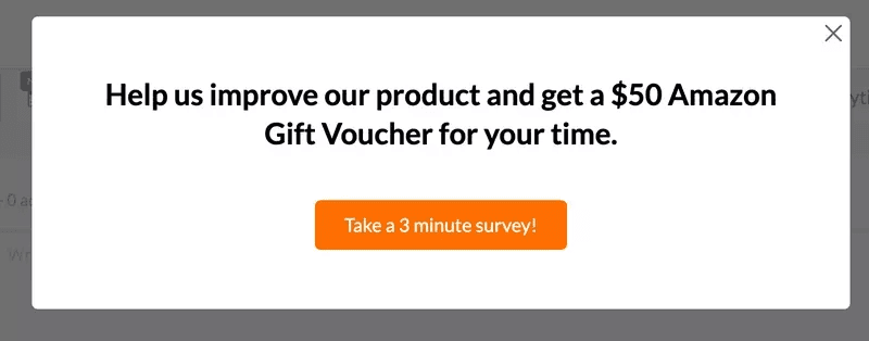 Create modals like this code-free in Userpilot.