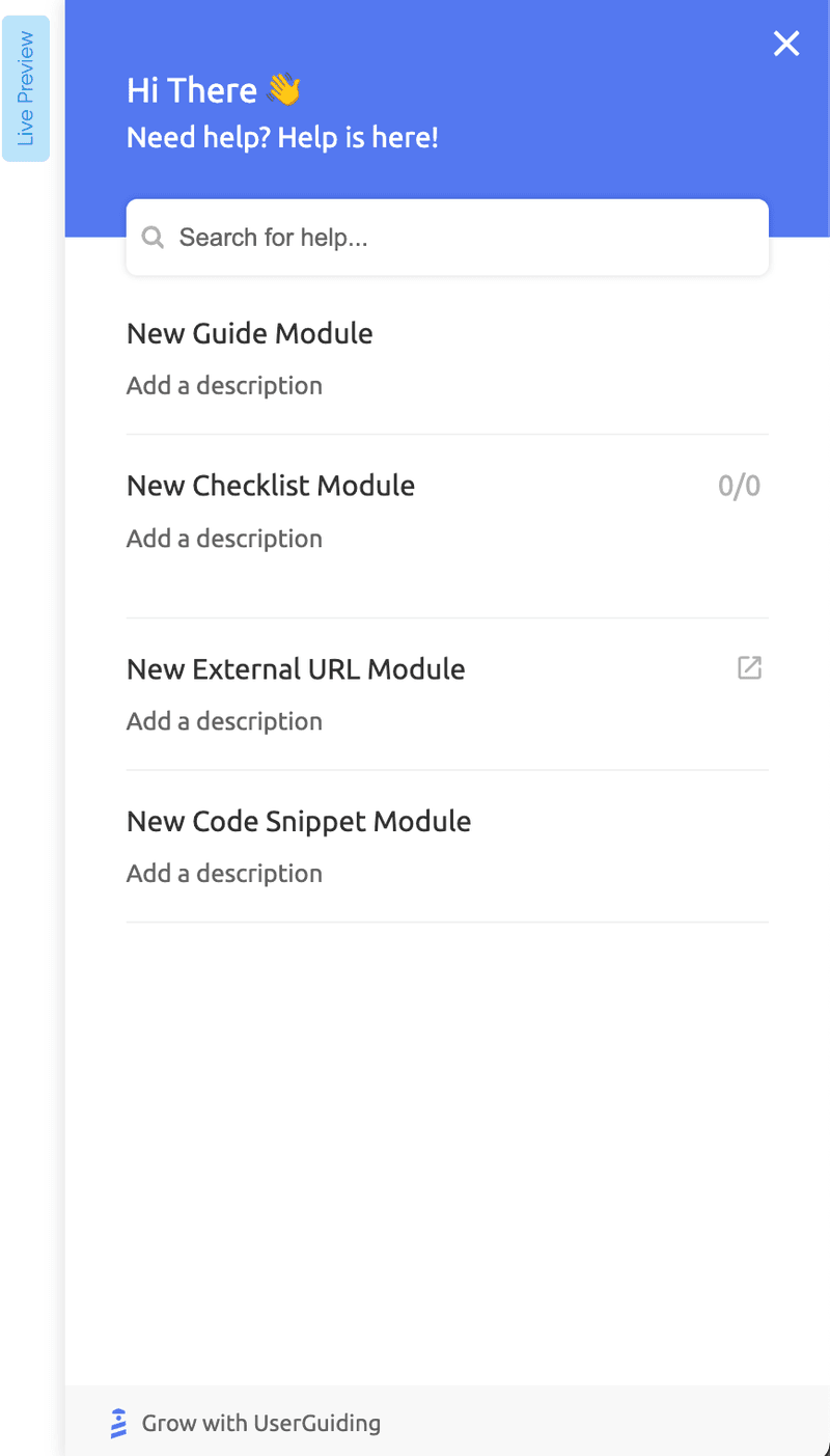 Example of creating a guide in UserGuiding.