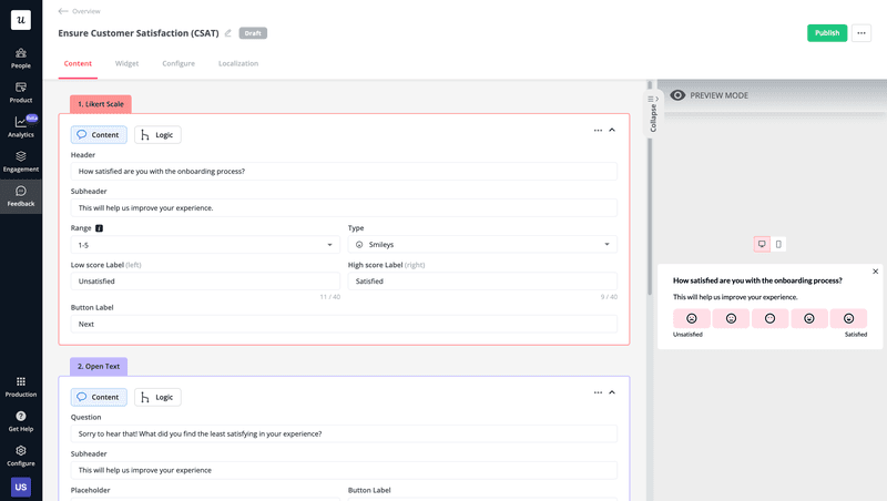 CSAT onboarding survey
