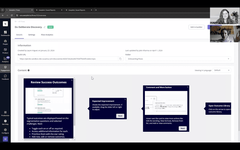 Cuvama announces new features inside the app using tooltips.