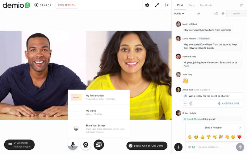 Best customer engagement solution: Demio