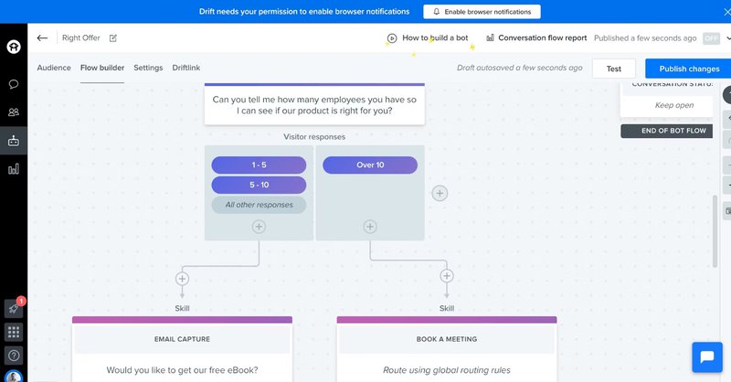Drift flow builder