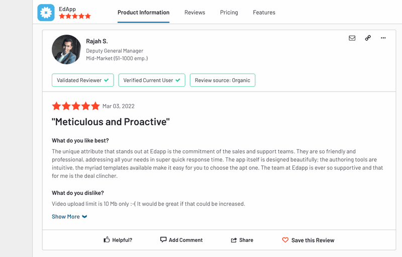 edapp review instructional design software