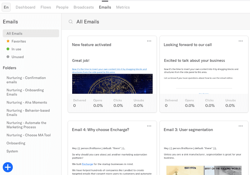 encharge email marketing tools