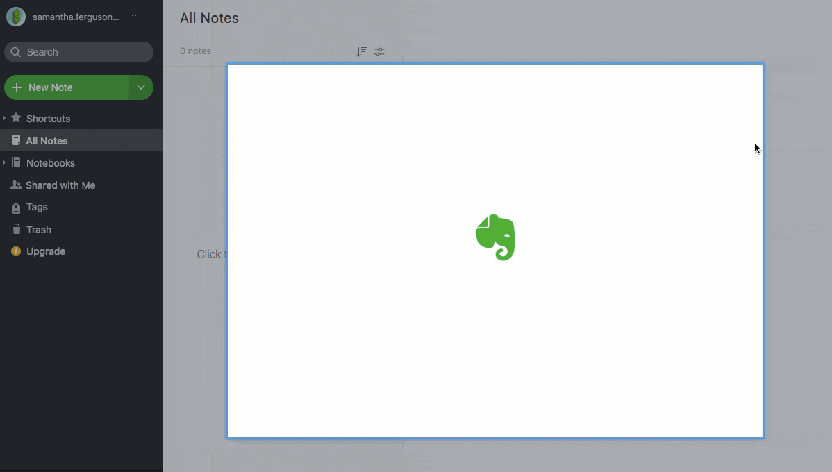 Evernote onboarding experience