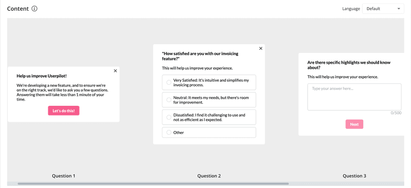 In-app survey can help you identify user pain points
