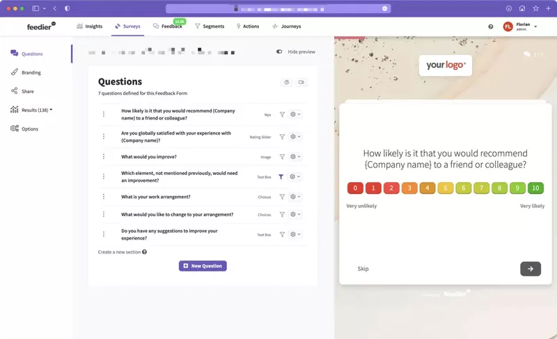 surveymonkey alternatives feedier