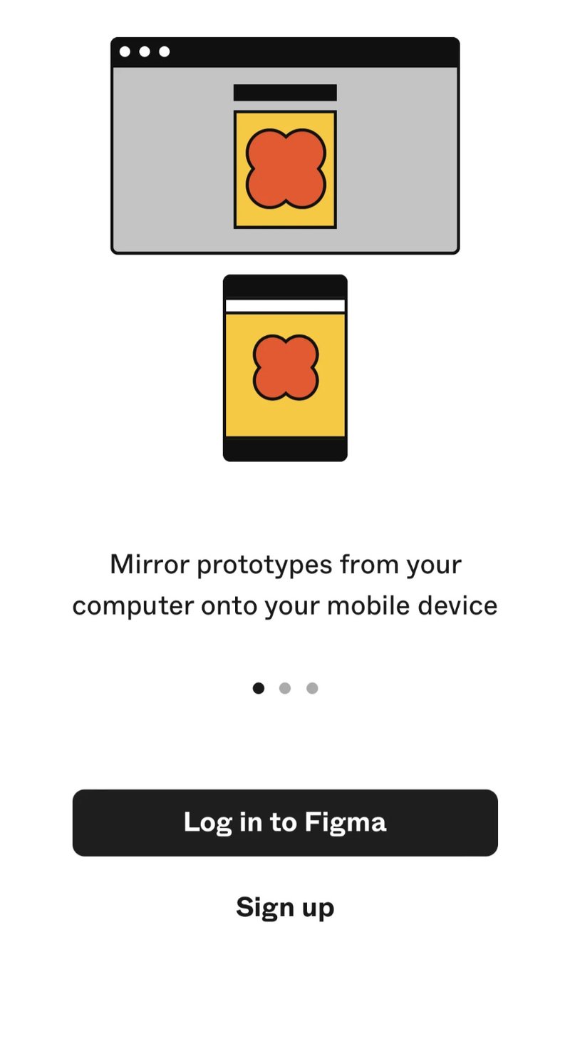Figma app onboarding screen