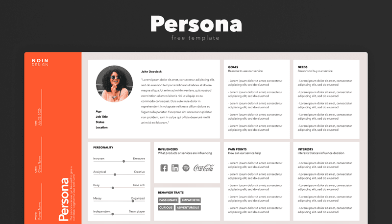 Detailed user persona template