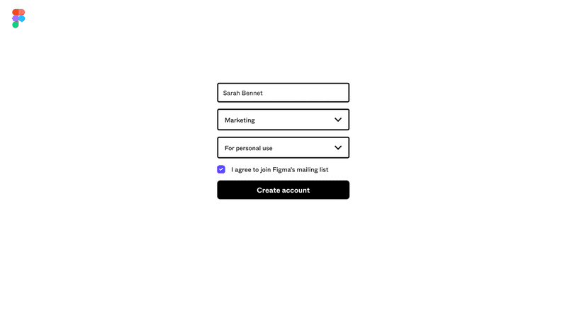figma welcome survey example