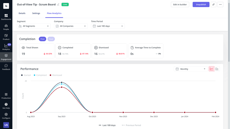Userpilot's engagement module