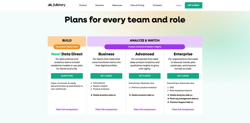 FullStory-pricing