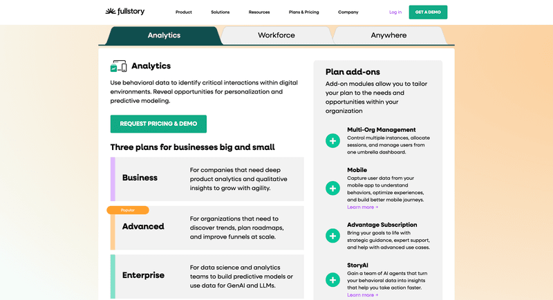 FullStory pricing