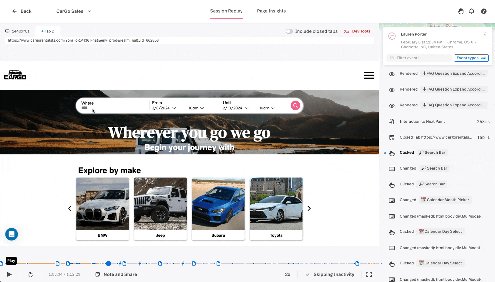 Fullstory session replay