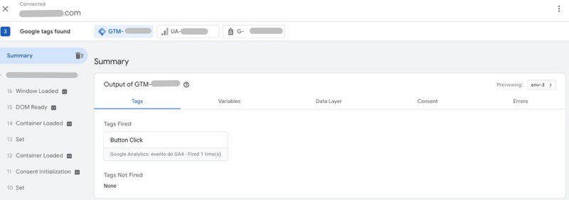 Google tag manager view