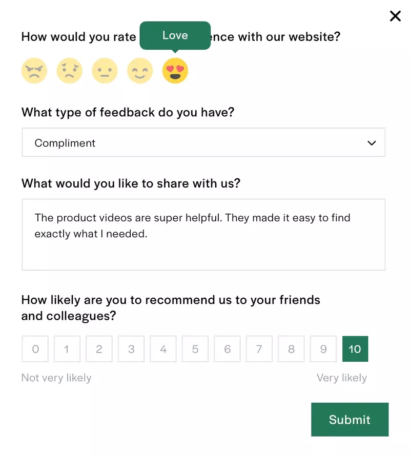 Product feedback software: GetFeedback