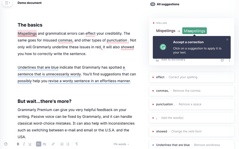 grammarly demo