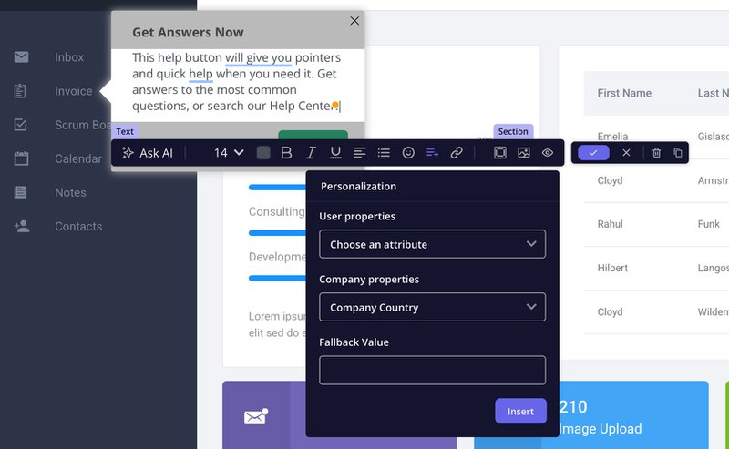 userpilot no code personalization option