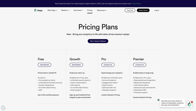 Heap pricing