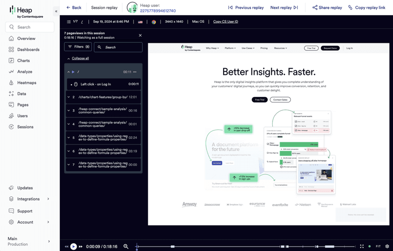 heap session replay tools