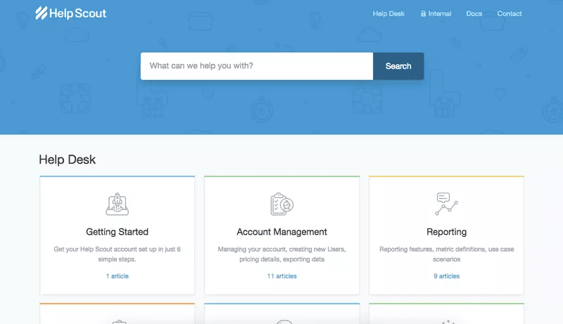 Help Scout dashboard
