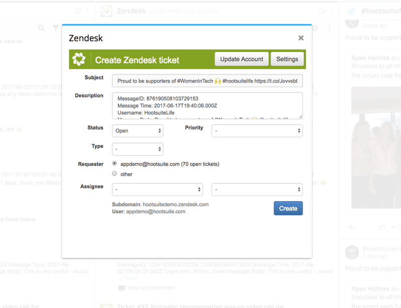 Zendesk Integrations: Hootsuite