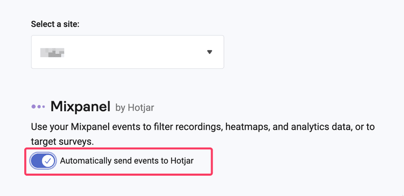Mixpanel integrations: Hotjar