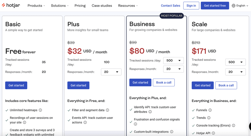 hotjar-pricing-ui-ux-tools