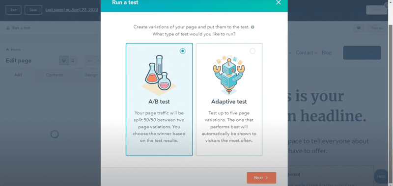 HubSpot analytics A/B testing