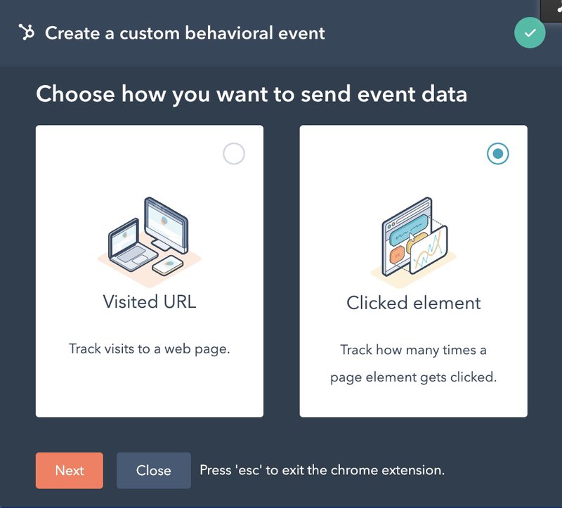 HubSpot analytics event tracking