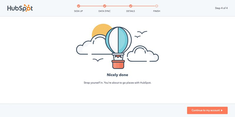 HubSpot onboarding experience