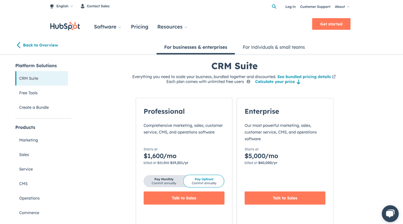 Hubspot pricing