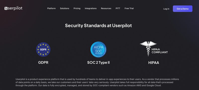 Userpilot-security-standards