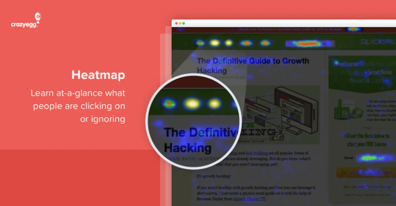 Heatmap feature in Crazy Egg