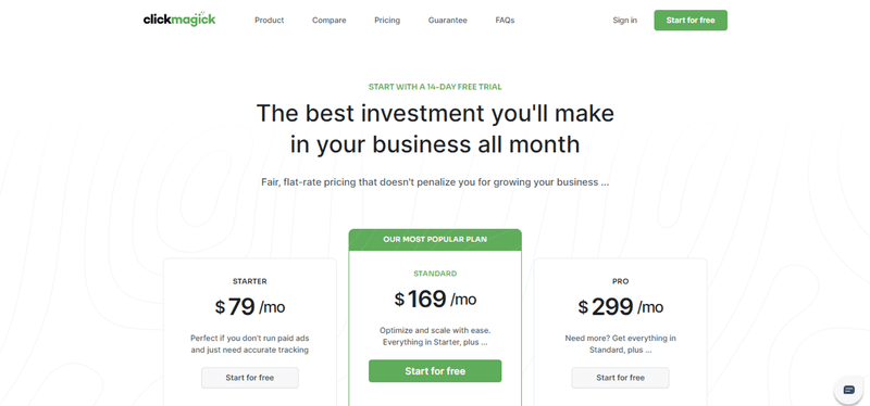 ClickMagick's pricing page.