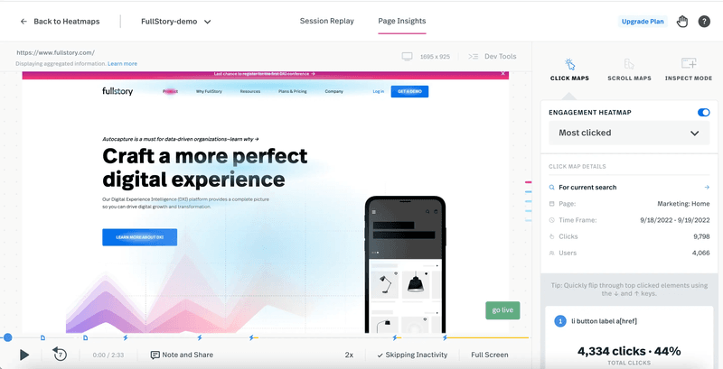 fullstory as one of the mixpanel alternatives