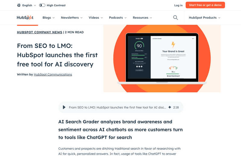 GTM strategy examples: Hubspot
