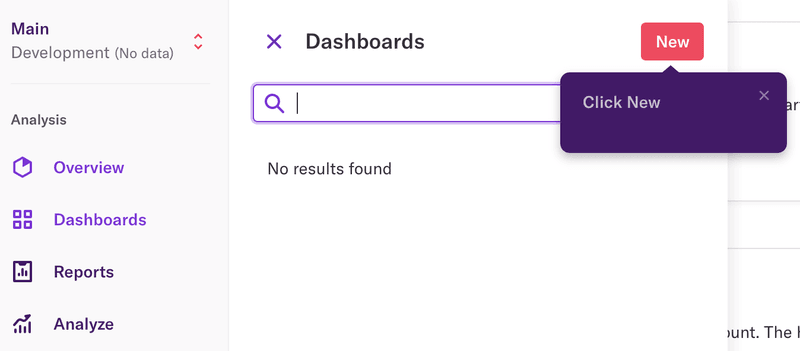 Screenshot of Heap onboarding flow.