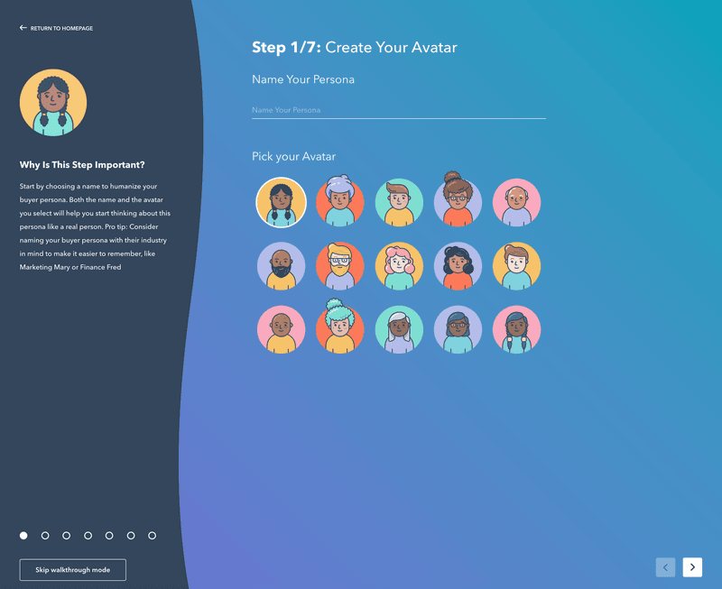 hubspot's build a persona