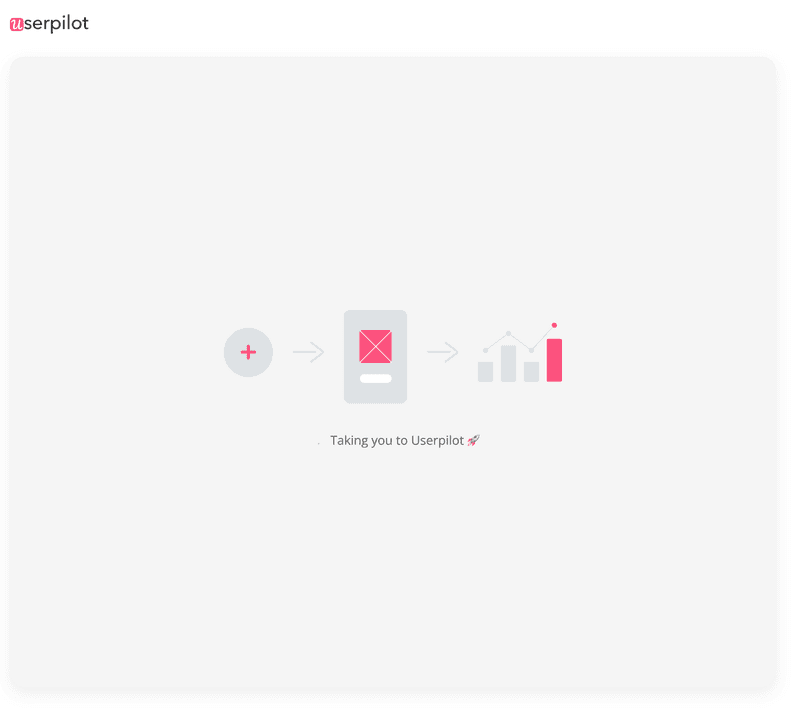 Screenshot of userpilot user onboarding flow (loading screen).