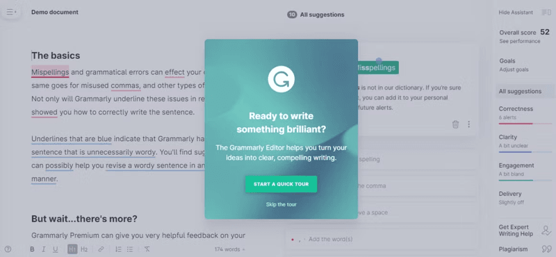 Grammarly-welcome-screen