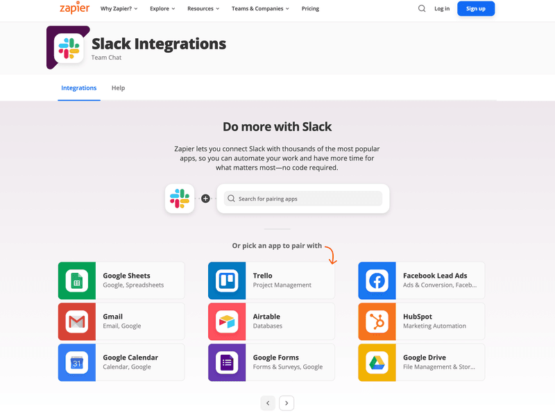 Zapier's product recommendation