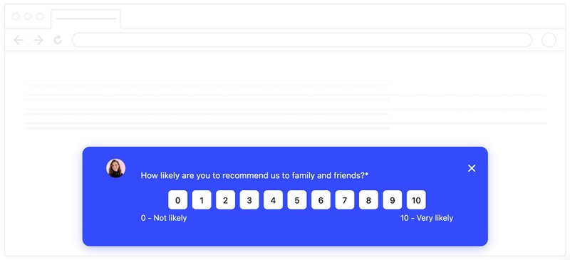 Short-form Intercom survey example