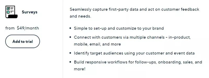 Intercom Surveys pricing