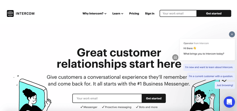 Intercom website 