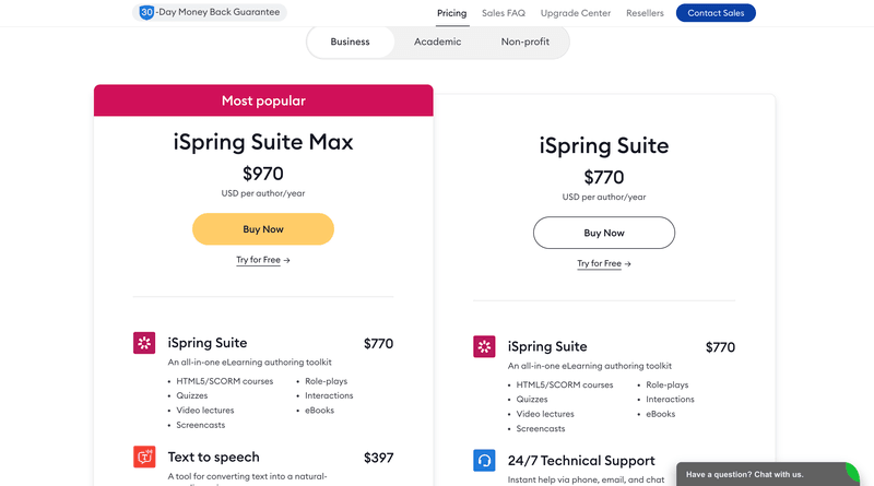 ispring suite pricing instructional design software