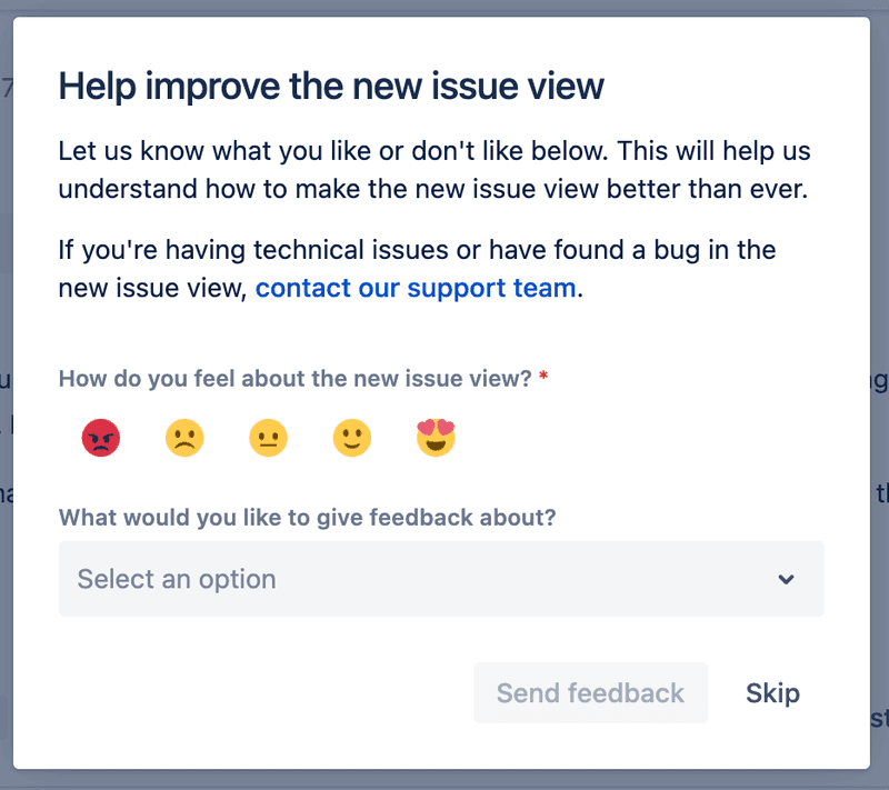 Jira feedback widget
