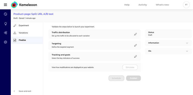 Kameleoon A/B testing tool